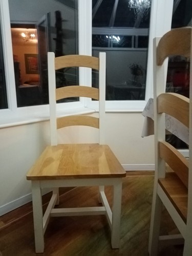 Oak dining chairs - dining, wood