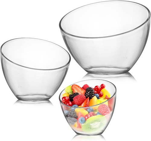 Angled plastic salad bowls - angled, 3