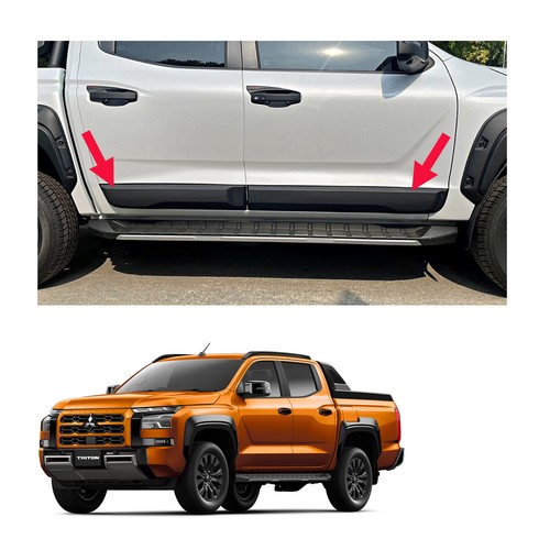 Black side molding guard - black, fits