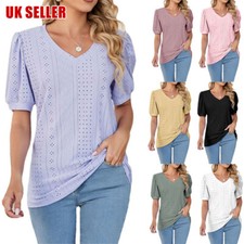Plus Size Women Loose Blouse Tops Ladies Summer Short Sleeve T-shirt Tee Holiday