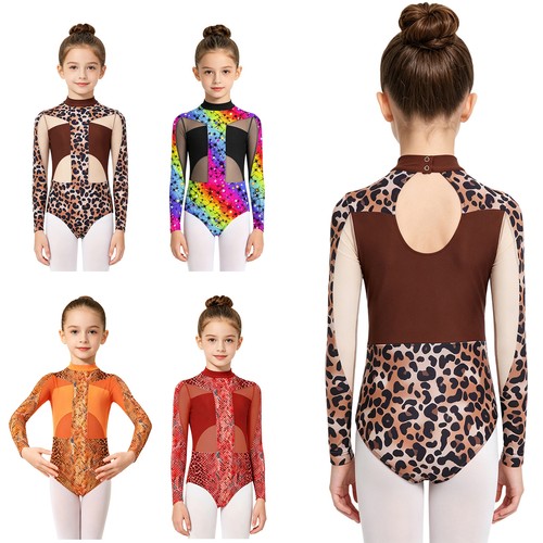 Girls cutout mesh leotard - cutout,