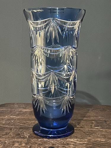 Val lambert cut art glass - cut,