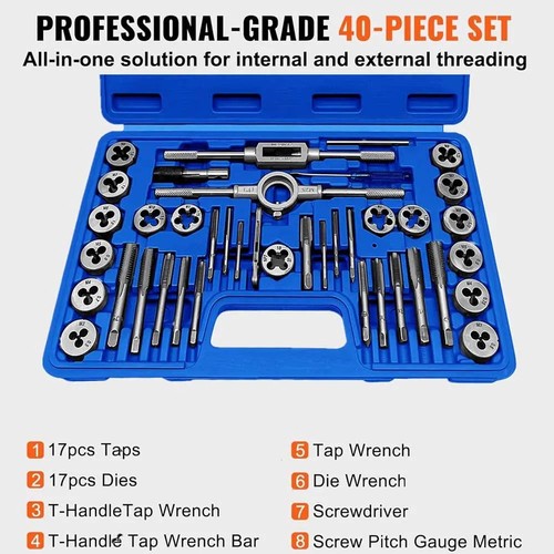 Pro 40pc metric tap and - pro,