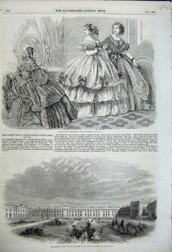 Original old antique print - old,
