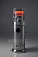 [GRADE B] REALGLOW Area Bullet Patio Heater 13kw  - Table Floor Stainless Steel