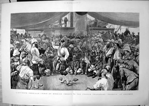 Antique print entente - antique, l'entente