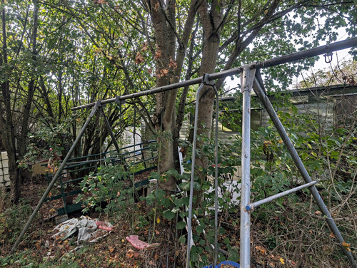 Outdoor metal frame swing - a-frame,