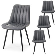 Faux leather dining chairs - faux,
