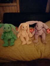 TY BEANIE BABIE RABBITS, HOPPITY, FLOPPITY,HIPPITY, MINT CONDITION, WITH ERRORS