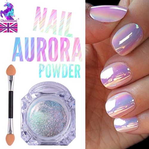 Aurora nail powder - nail, mirror