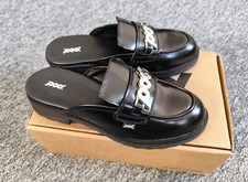 POD black leather mules, 39/6, NEW! RRP £70