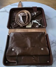 Vintage Leather Commanders Bag/Satchel German Military Army With Strap