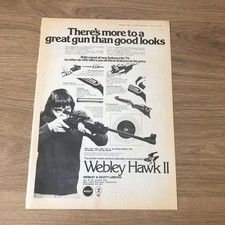 GUNS26 MAGAZINE ADVERT 12X9 THE WEBLEY HAWK II AIR RIFLE