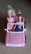 Barbie Pink Beach Buggy Jeep with One Steffi Love Doll + 1 Other.