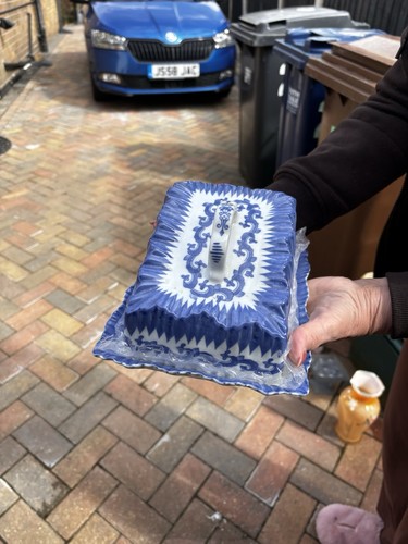 Vintage blue white ceramic - vintage,