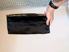 Lk Bennett Black Fold Up Clutch With Gold Chain