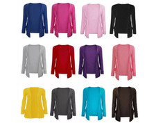 Kids Girls Plain Open Boyfriend Cardigan Long Sleeves Comfortable Top Ages 5-13