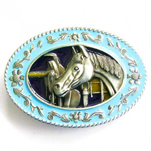 Buckle horse and saddle - buckle,