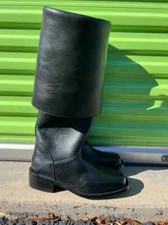 Pirate Boots Black Leather