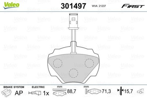 Rear disc brake - disc, valeo