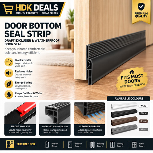 Door draft excluder strip - excluder,