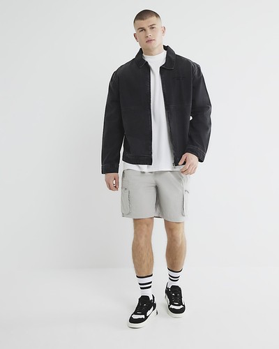 River island mens shorts - shorts, grey