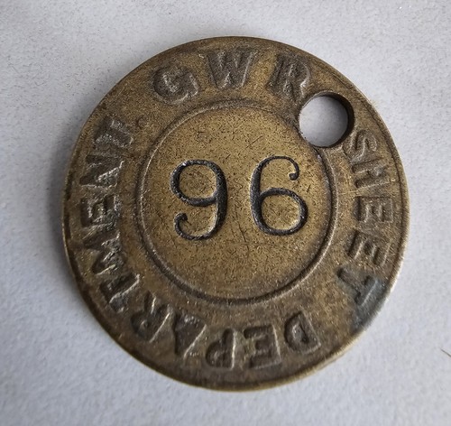 Original gwr brass paycheck - gwr,