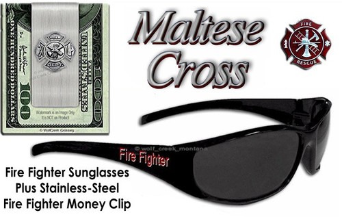 Firefighter money clip - money,