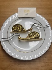 Set Of Unique ‘Snail Forks’ By Artist michael Aram, Gold Plated, Eclectic,Quirky