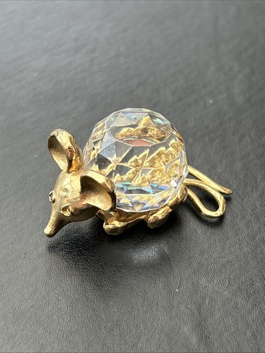 Gold coloured mouse - mouse, ornament