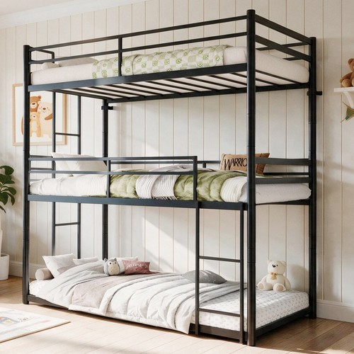 Metal triple twin bunk - metal,