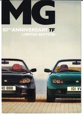 MG TF 80th Anniversary Limited Edition 2004 UK Market Sales Brochure 120 135 160
