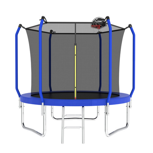 8ft trampoline with basketball - 8ft,