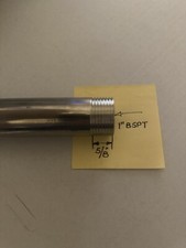 Exhaust Pipe 1” BSPT X 8”