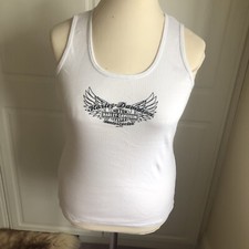 Vintage Harley Davidson ladies vest top Laconia USA HOG Heritage 