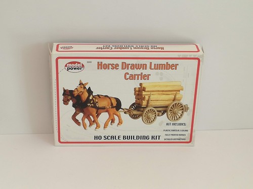 Horse drawn lumber carrier - horse,