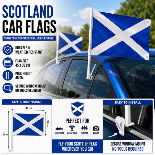Scotland car flag - scotland,