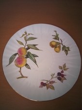 Royal Worcester Arden Gold Trimmed  Cake/ Sandwich Plate Fruit Detail ❤️CHARITY 