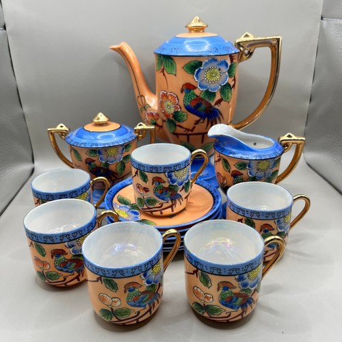 Vtg japanese tea set hand - tea,