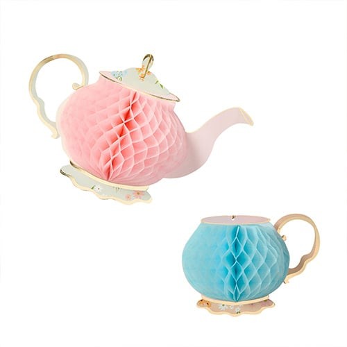 Pastel floral tea party - floral,