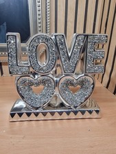 Silver Love Heart Ornament
