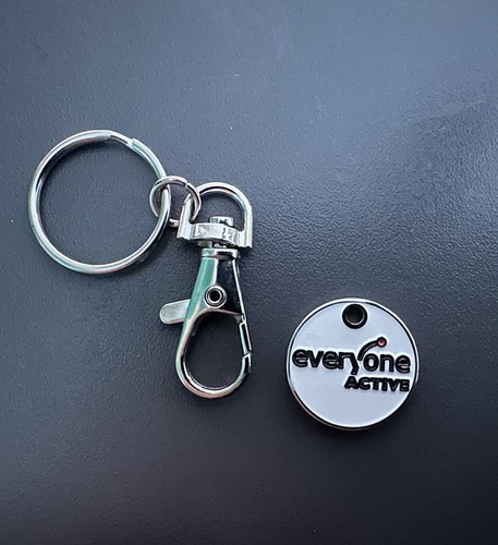 Trolley coin keyring - coin,