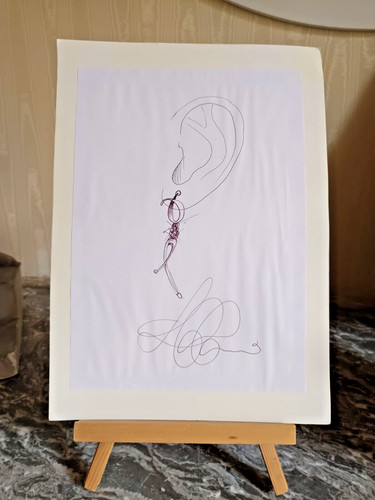 Original autographed drawing - original,