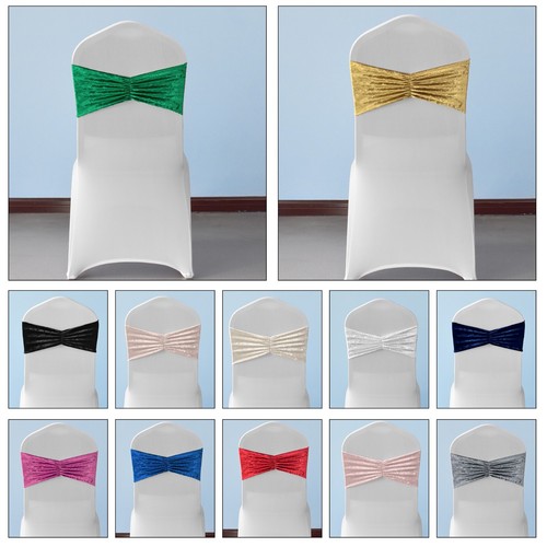 Velvet chair bands - velvet, stretch