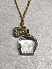Vintage Designer Swarovski Crystal Memories Perfume Bottle Atomiser Necklace