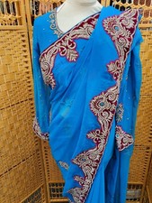Stylish Stone Saree Party Wear