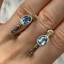 925 Sterling Silver Blue Topaz