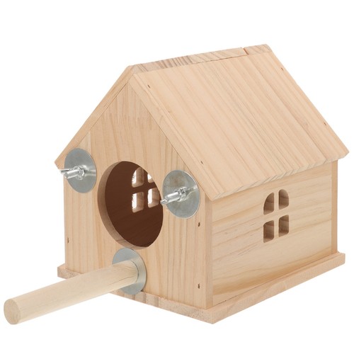 Brown wooden parrot - brown,