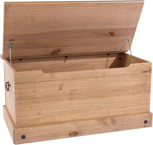 Solid pine wood ottoman - wood,
