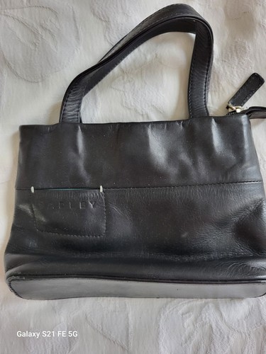 Radley black leather small top - leather,